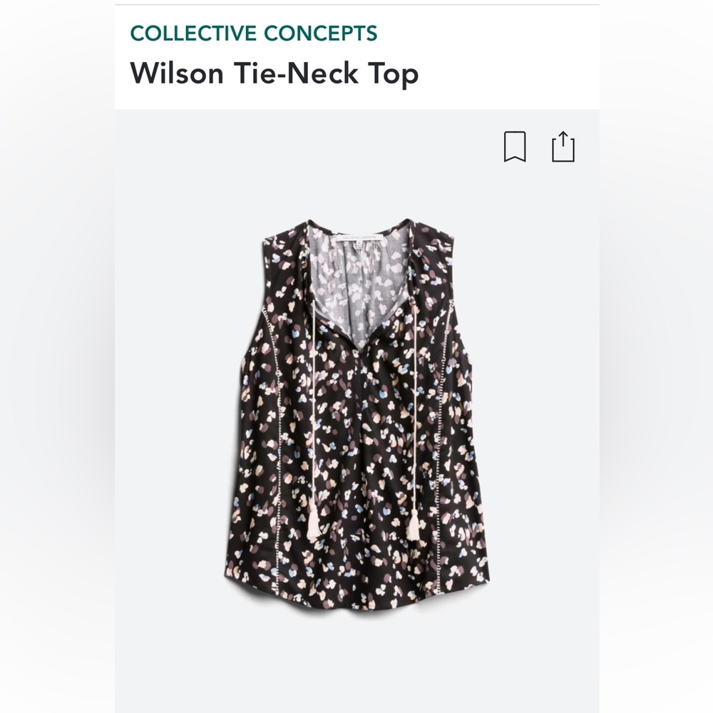 Collective Concept animal print sleeveless, v neck